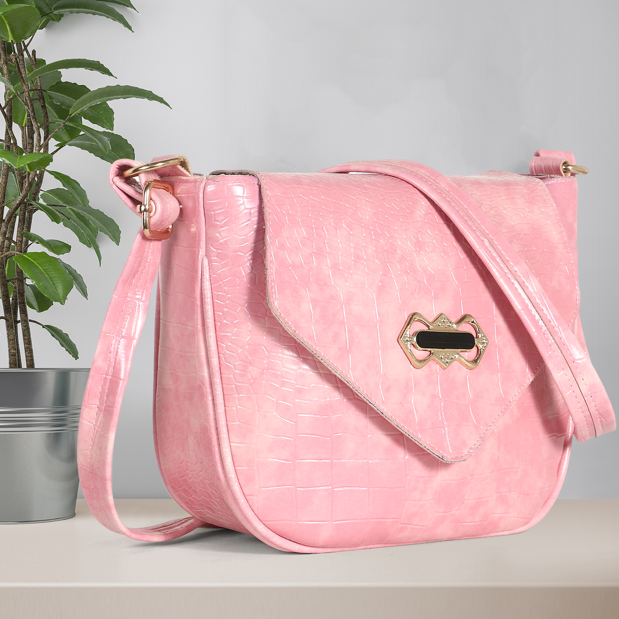 Sling Croco Pink Bag